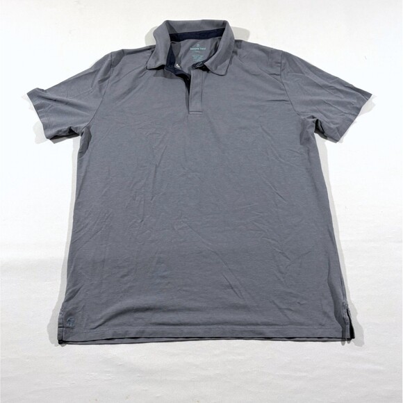 Tommy John Polo Shirt Mens Short Sleeve Pima Cotton Stretch Blend Sky Blue Sz M - Picture 1 of 8